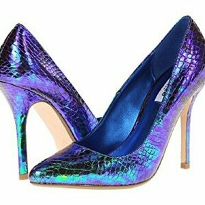 Rare Dune London iridescent python mermaid heels 7